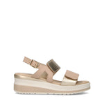 VALLEVERDE Sandalo donna platino in pelle