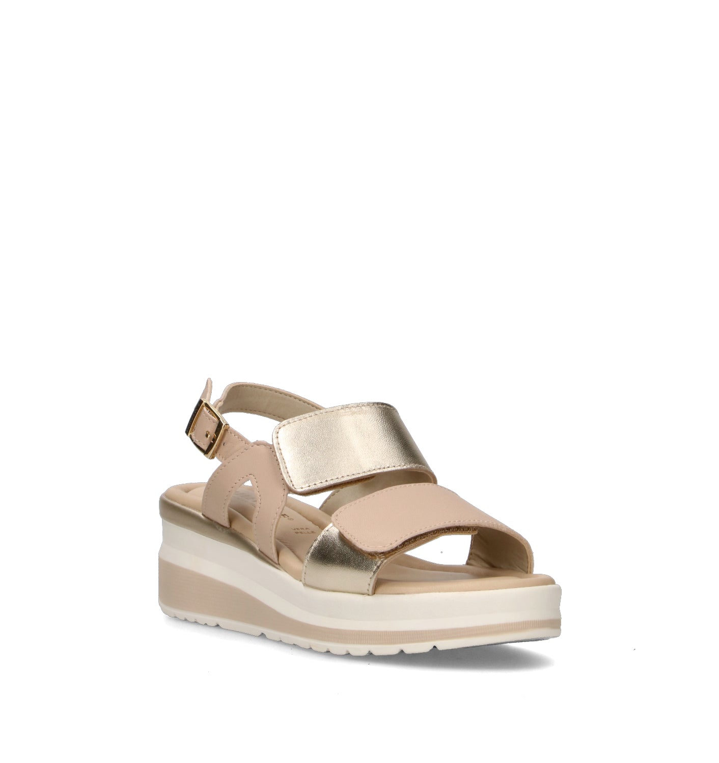 VALLEVERDE Sandalo donna platino in pelle