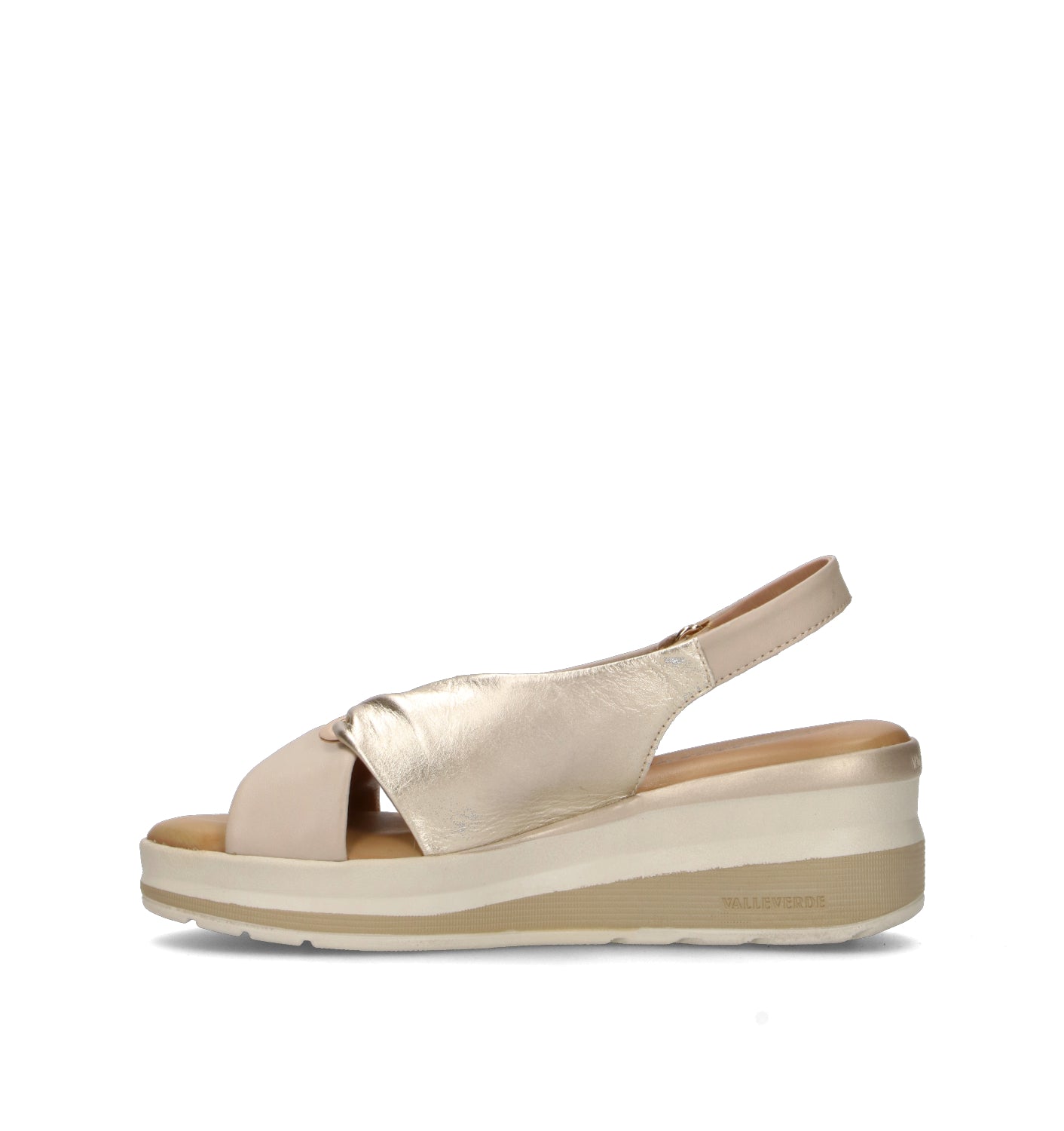 VALLEVERDE Sandalo donna sabbia in pelle