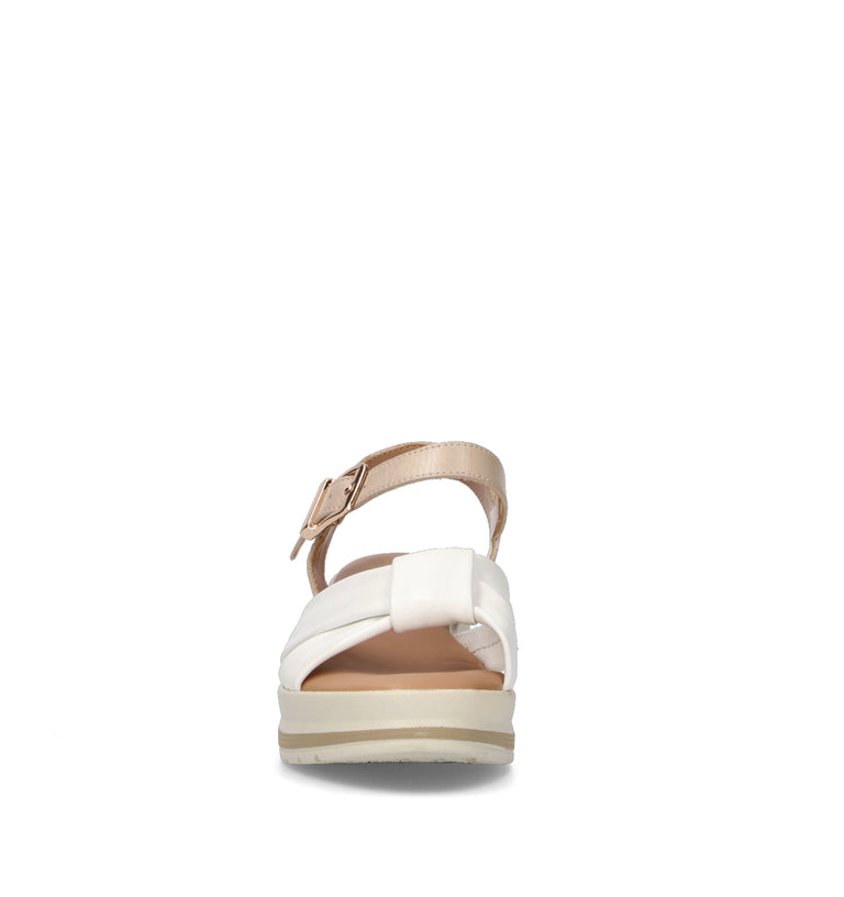 VALLEVERDE Sandalo donna bianco in pelle