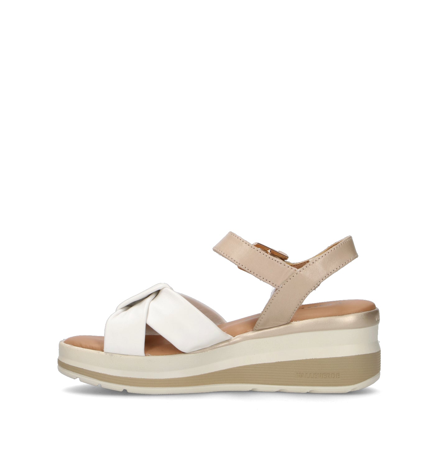 VALLEVERDE Sandalo donna bianco in pelle