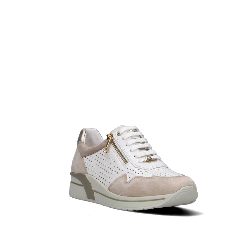 VALLEVERDE Sneaker donna bianca in pelle