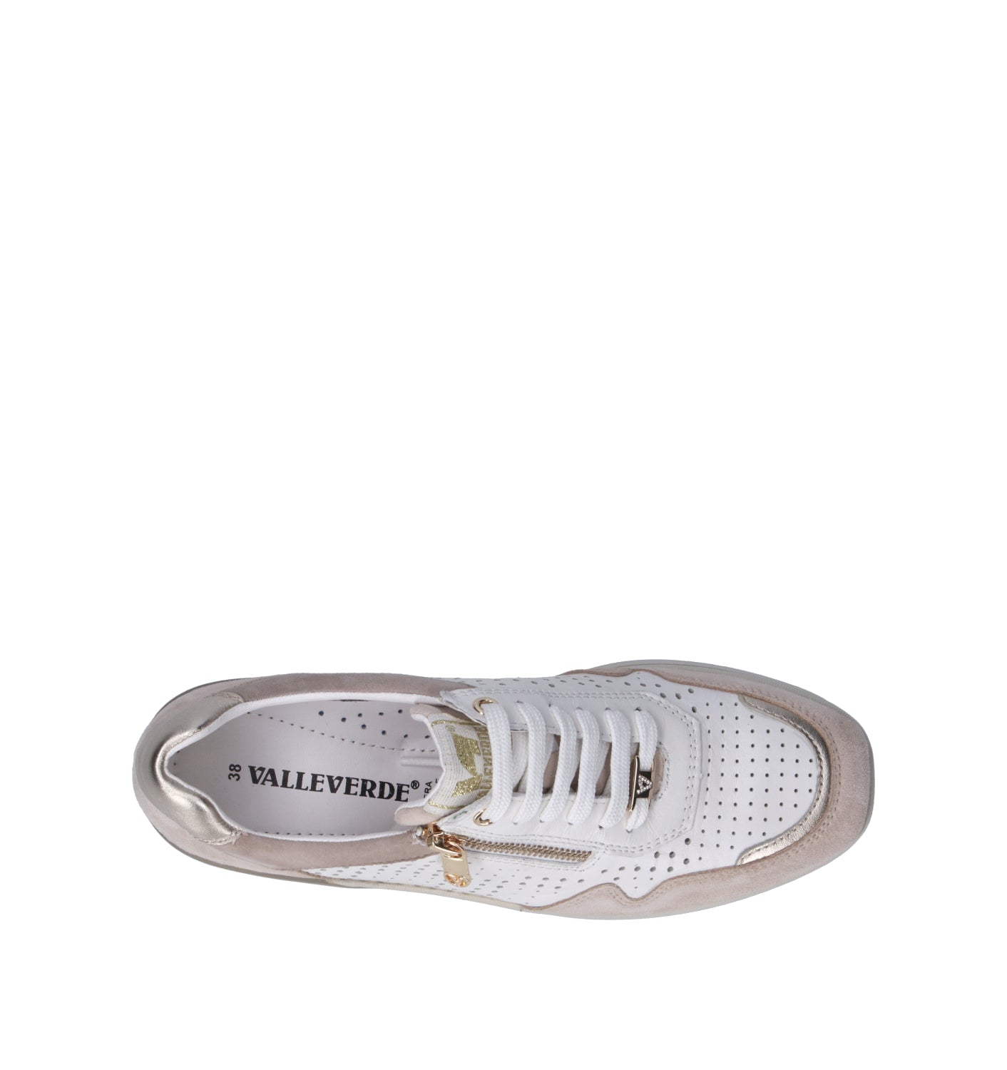 VALLEVERDE Sneaker donna bianca in pelle