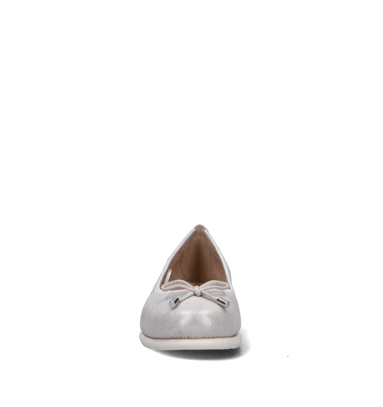 VALLEVERDE Ballerina donna argento in pelle