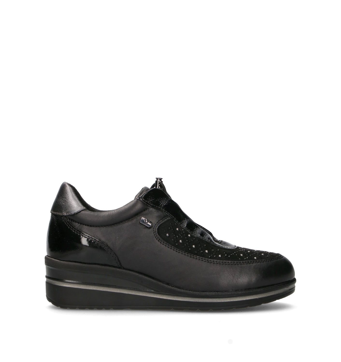 VALLEVERDE Sneakers donna nera in pelle