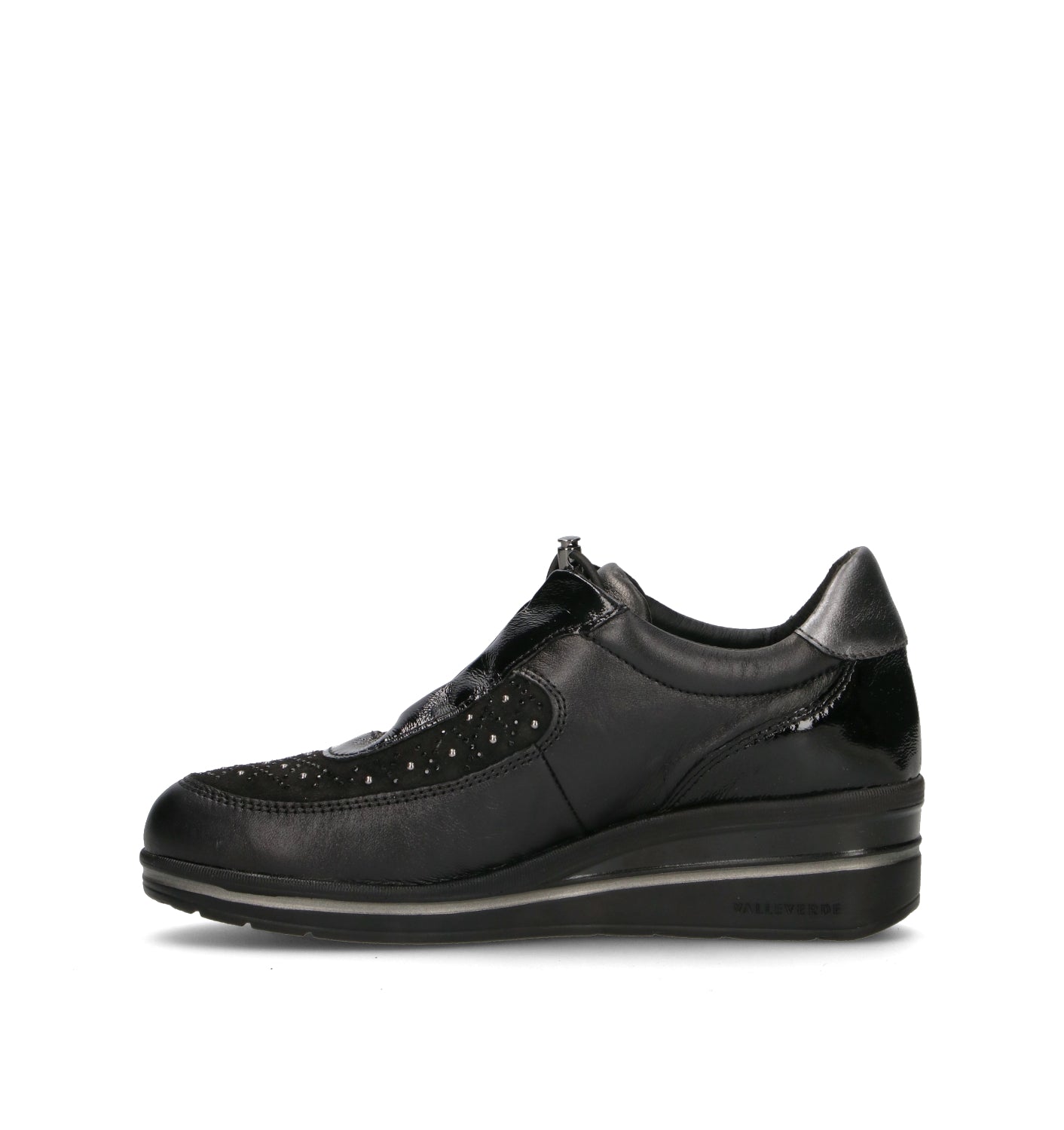 VALLEVERDE Sneakers donna nera in pelle