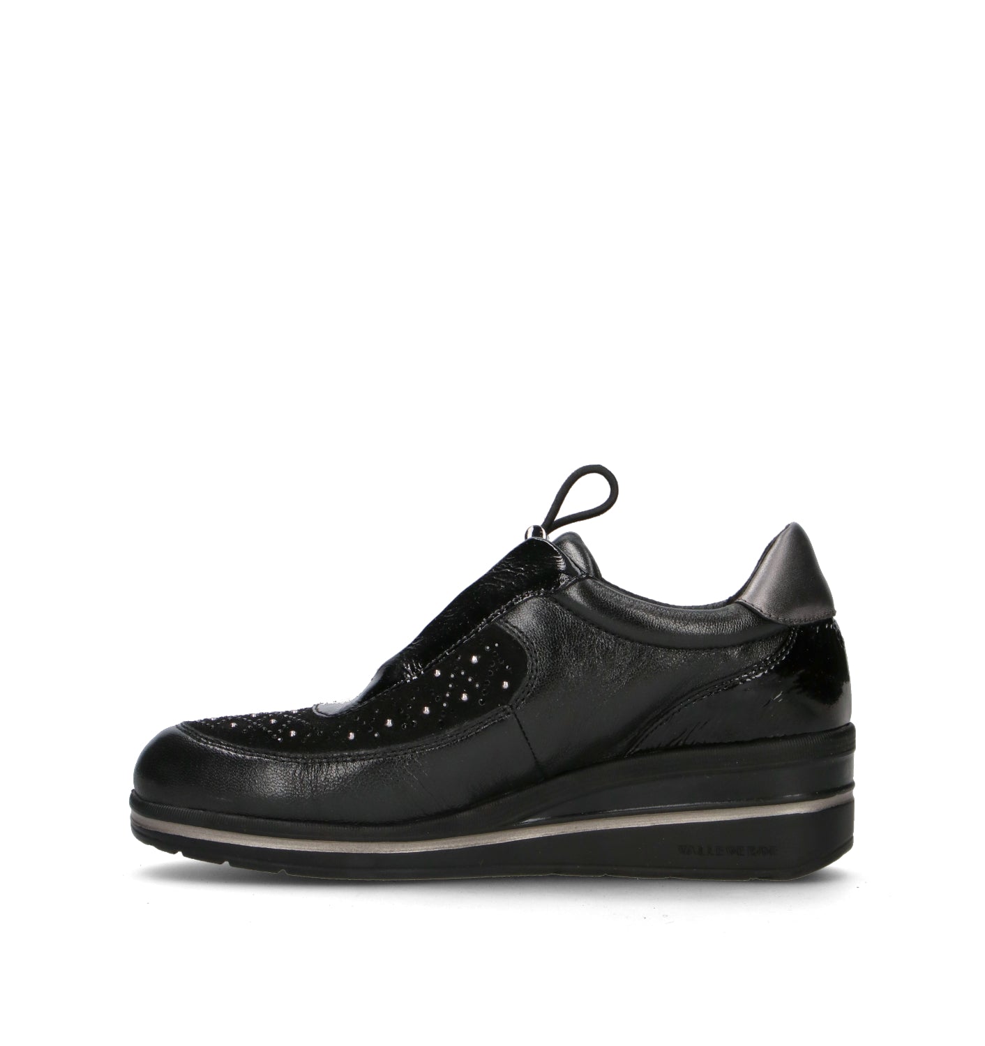 VALLEVERDE Sneakers donna nera in pelle