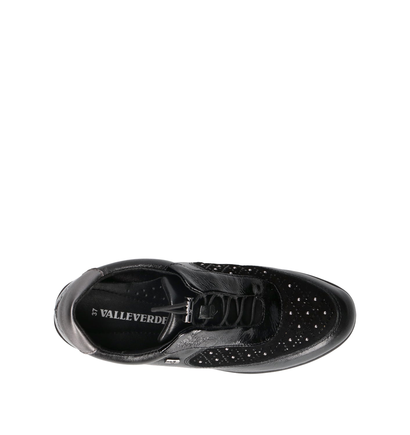 VALLEVERDE Sneakers donna nera in pelle