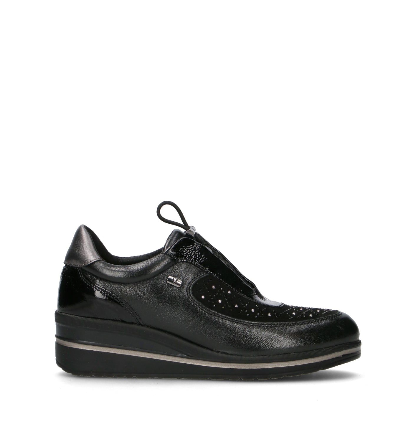 VALLEVERDE Sneakers donna nera in pelle