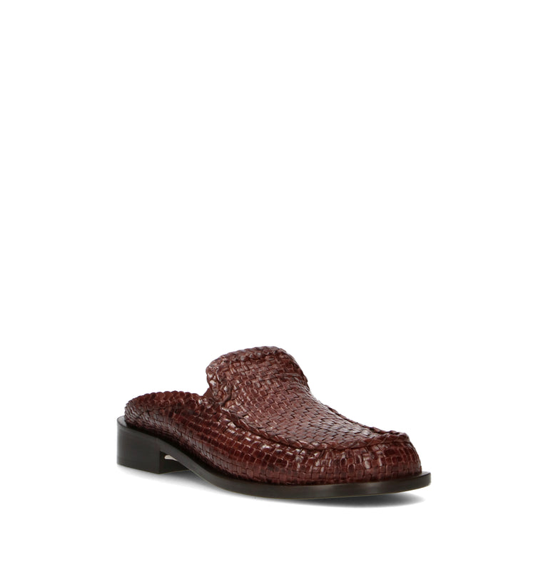 POEVE Sabot donna marrone in pelle