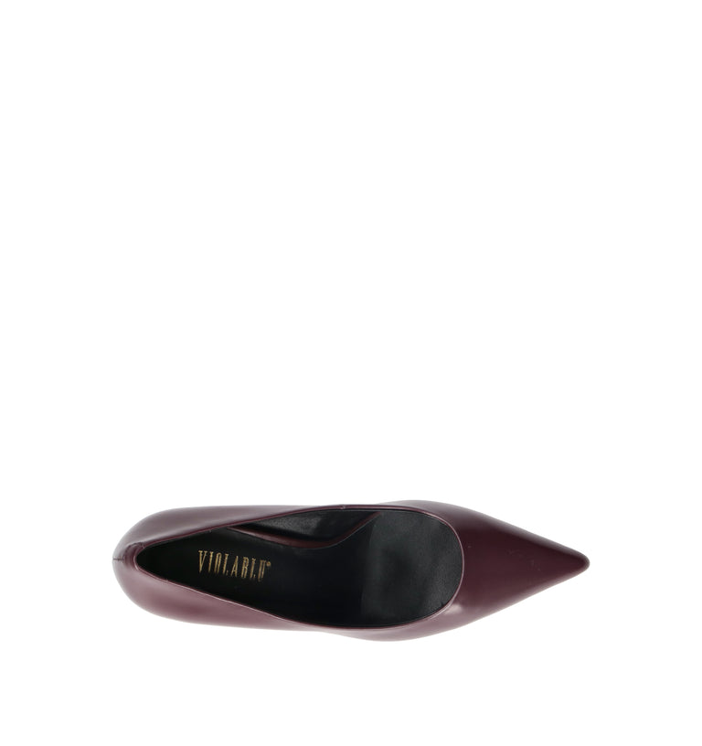 VIOLABLU' Décolleté donna bordeaux in pelle