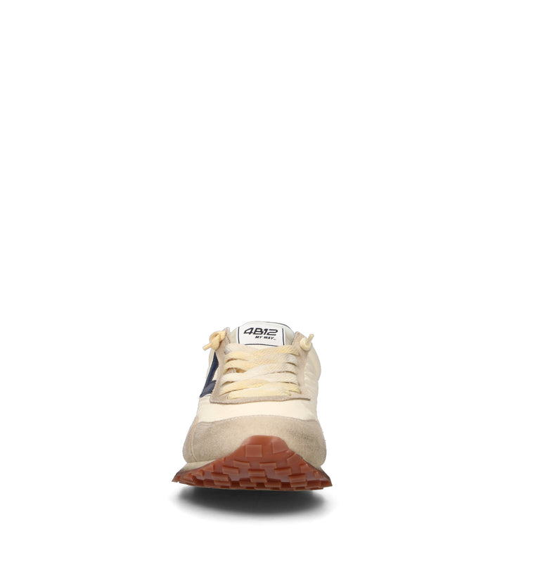 QUATTROBARRADODICI Sneaker uomo bianca/blu