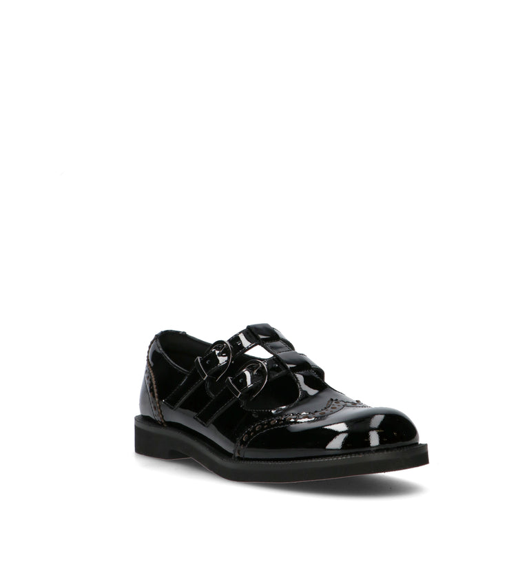 JEANNOT Stringata donna nera in pelle