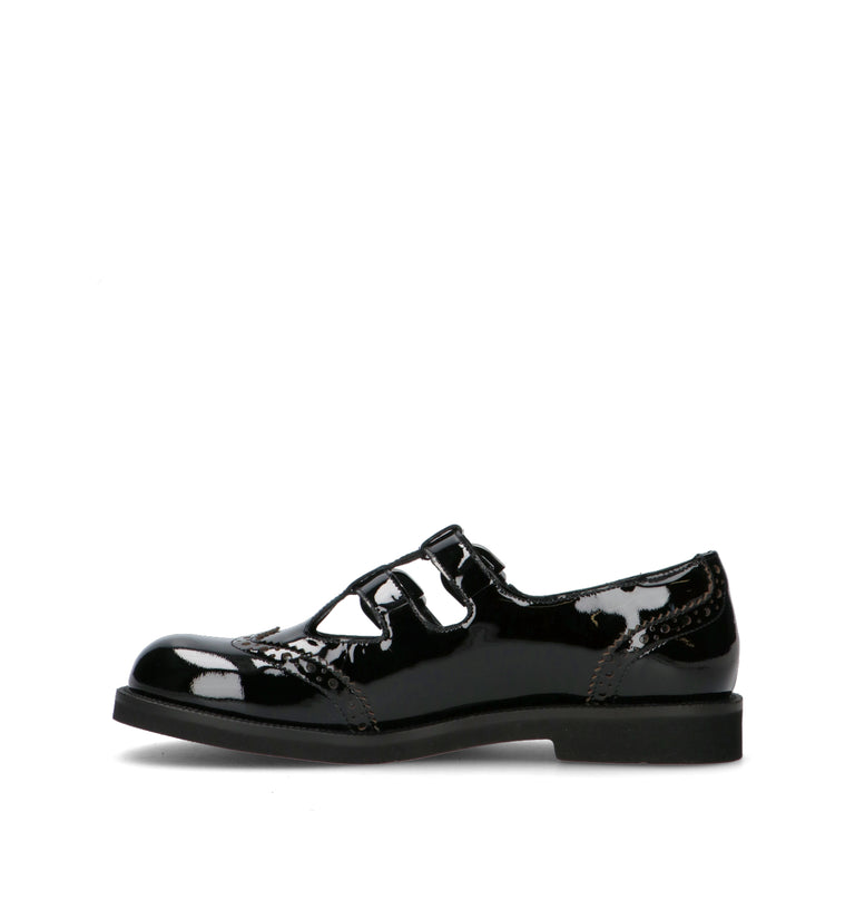 JEANNOT Stringata donna nera in pelle
