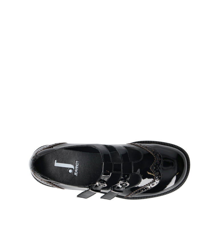 JEANNOT Stringata donna nera in pelle