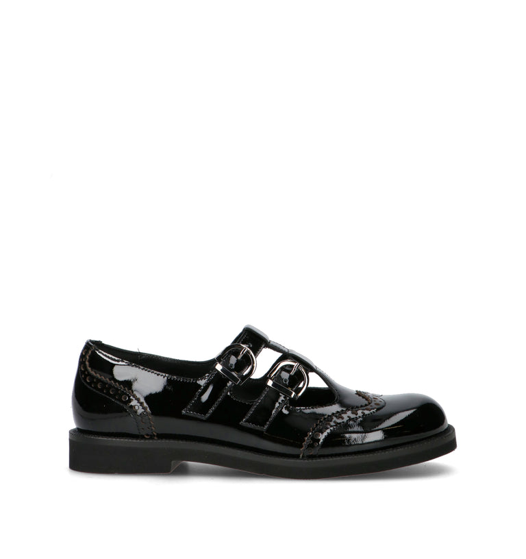 JEANNOT Stringata donna nera in pelle