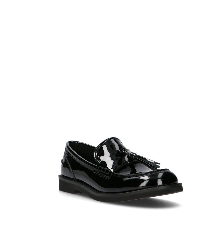 JEANNOT Mocassino donna nero in pelle