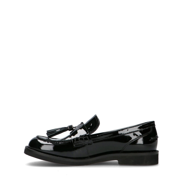 JEANNOT Mocassino donna nero in pelle
