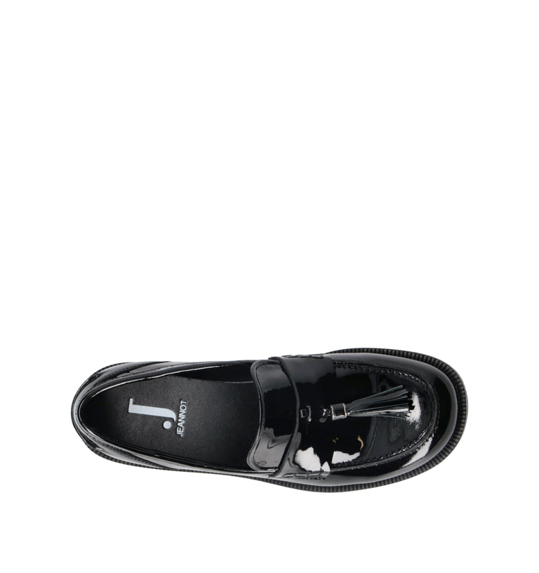 JEANNOT Mocassino donna nero in pelle