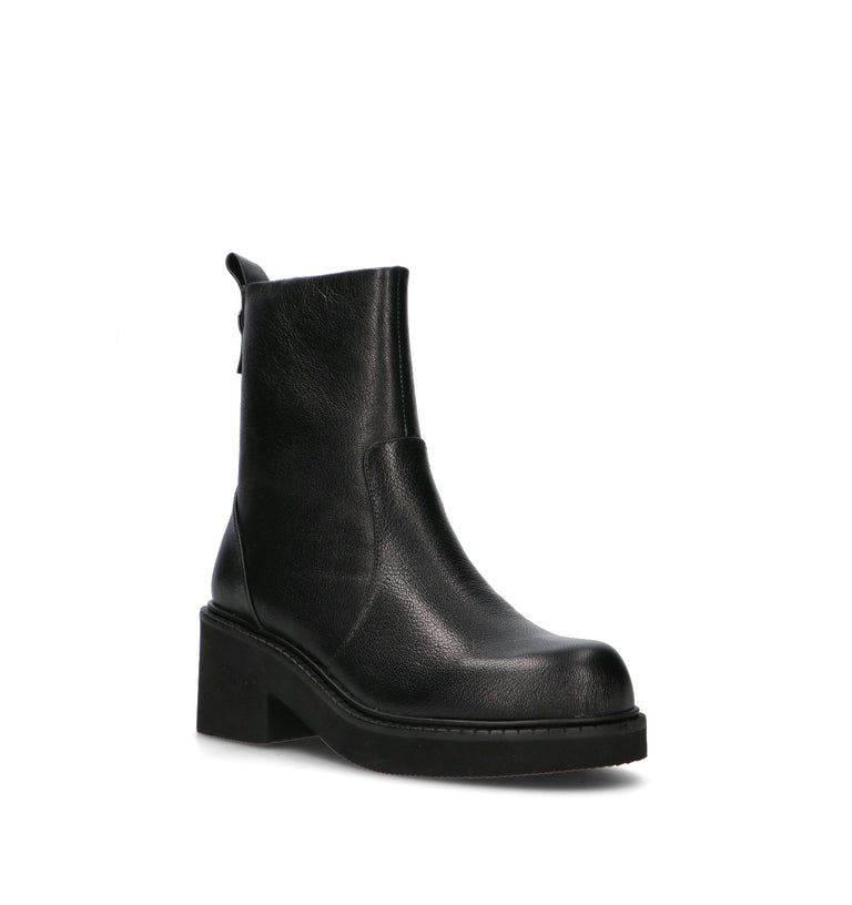 JEANNOT Tronchetto donna nero in pelle