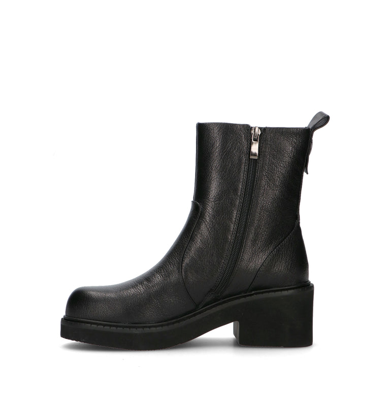 JEANNOT Tronchetto donna nero in pelle