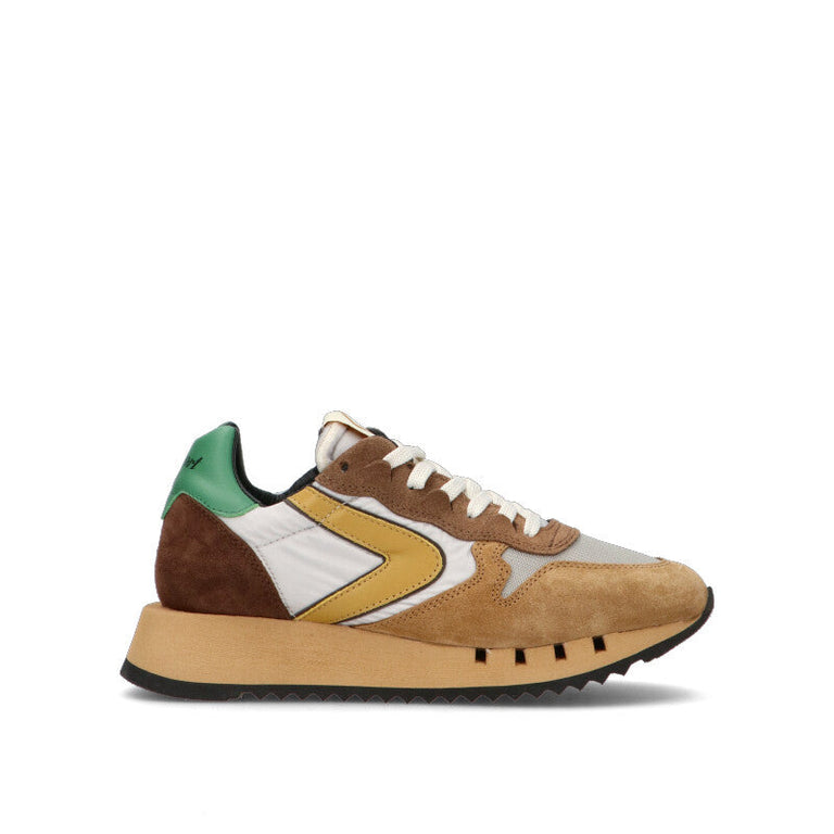 VALSPORT - MAGIC HERITAGE NYLON Sneaker donna bianca/marrone in suede