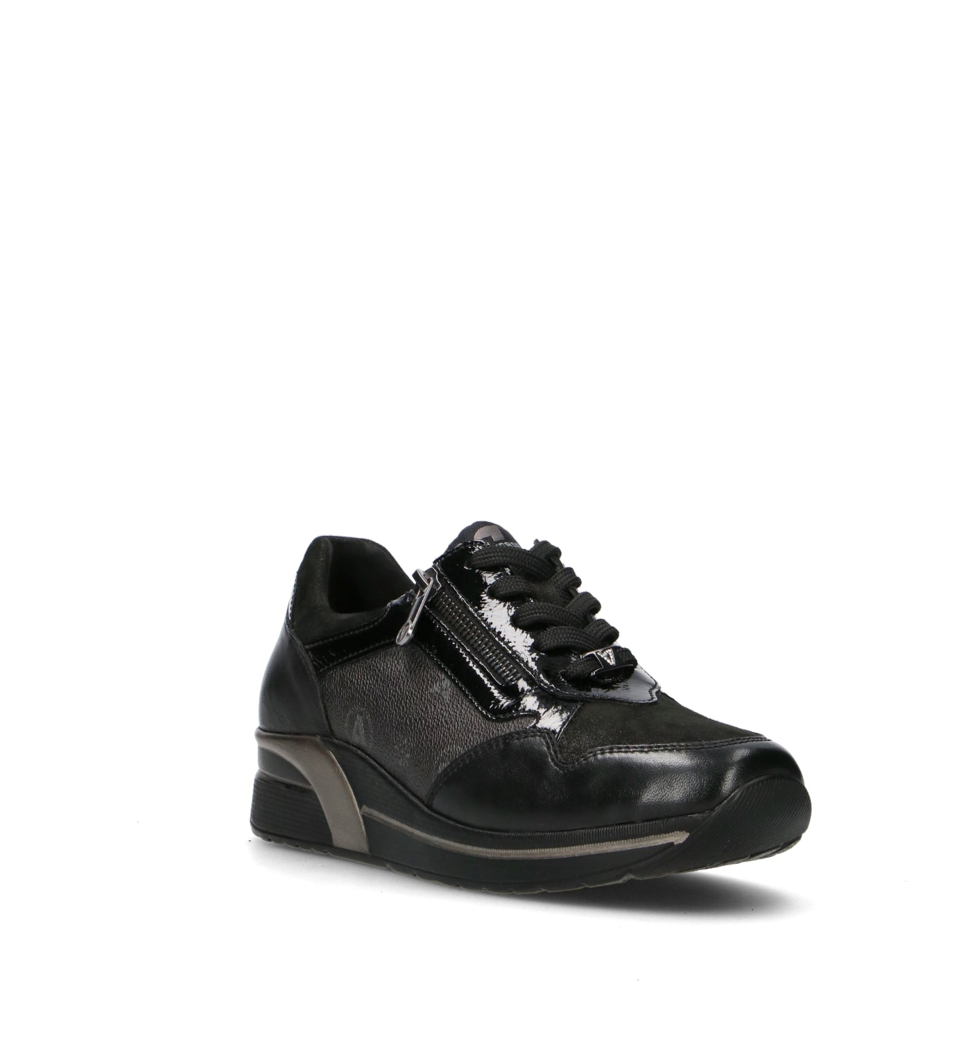 VALLEVERDE Sneakers donna nera in pelle