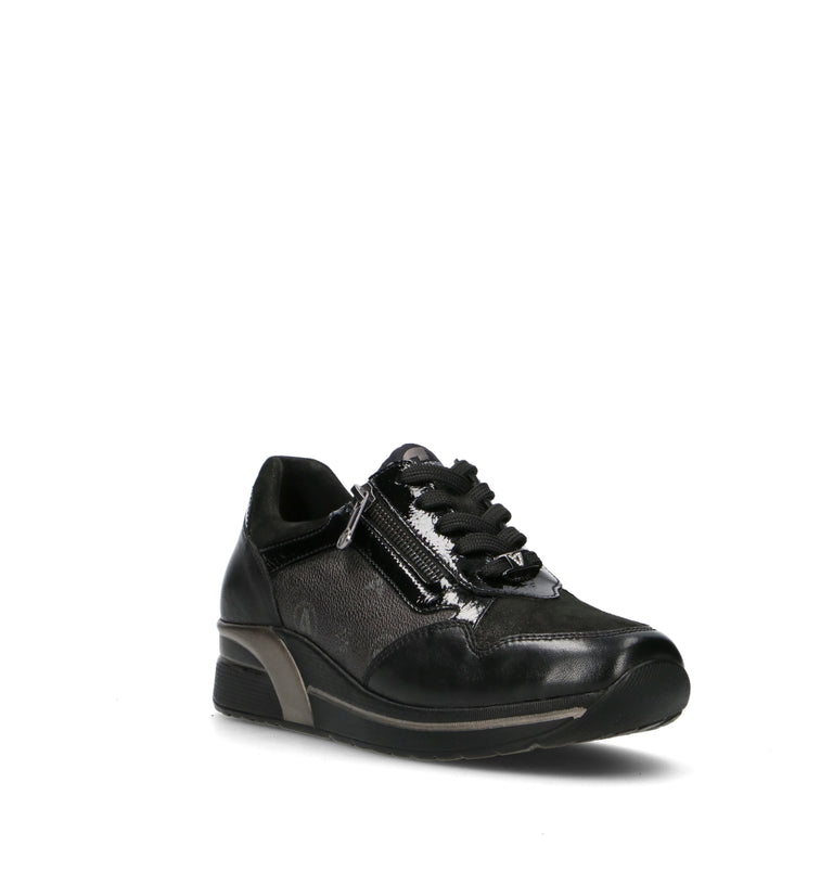 VALLEVERDE Sneakers donna nera in pelle