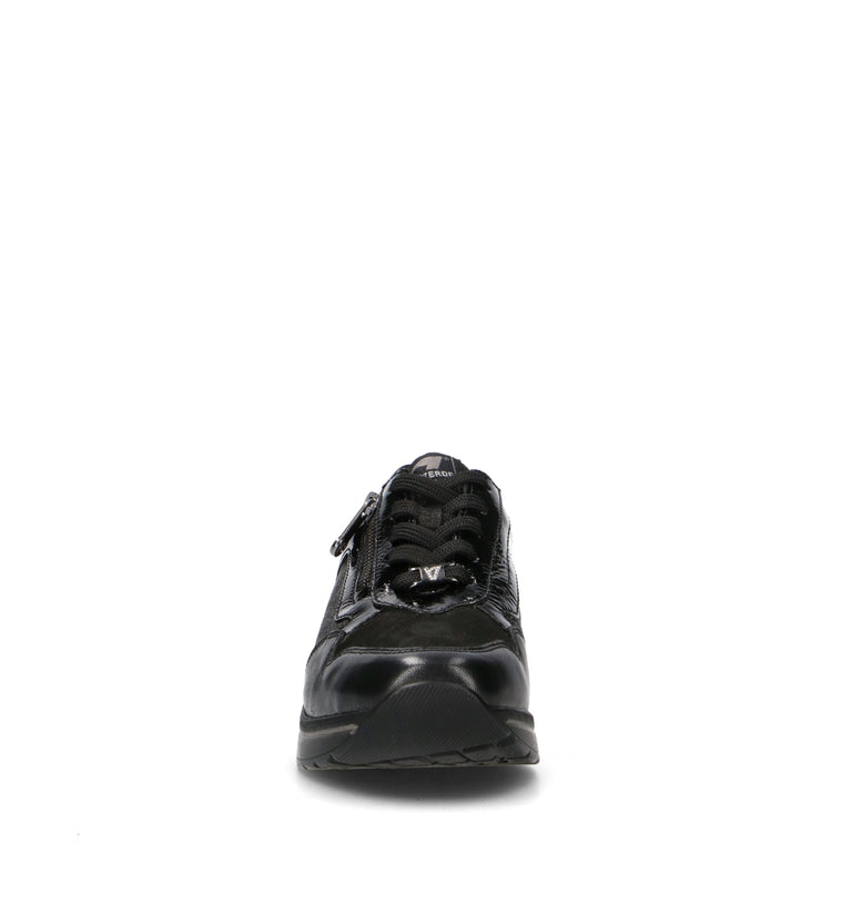 VALLEVERDE Sneakers donna nera in pelle