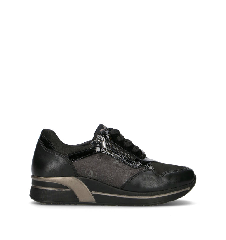 VALLEVERDE Sneakers donna nera in pelle