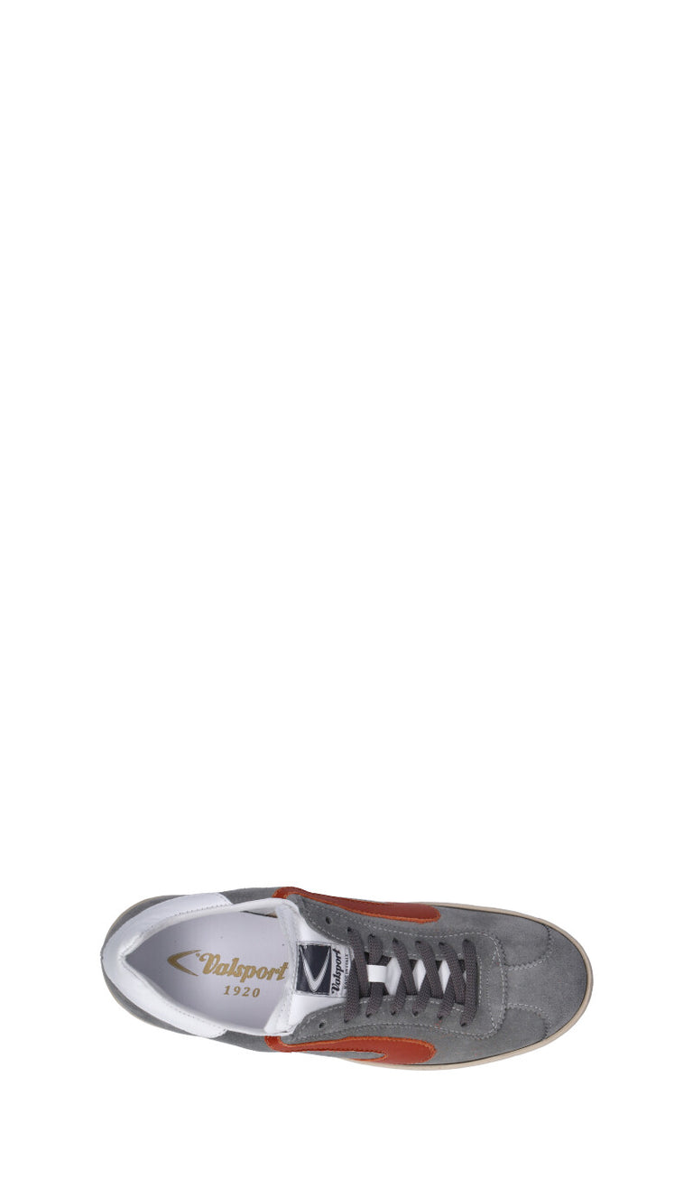 VALSPORT Sneaker uomo grigia/arancio in suede