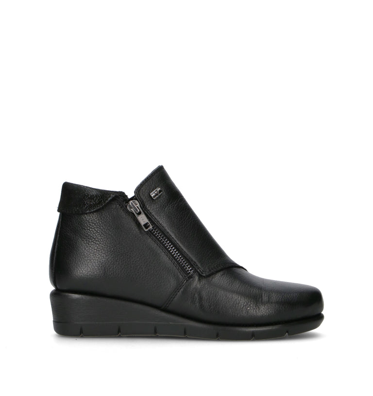 VALLEVERDE Scarpa comfort donna nera in pelle