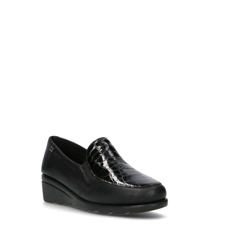 VALLEVERDE Mocassino donna nero in pelle
