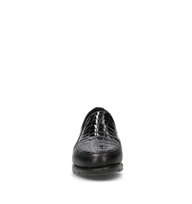 VALLEVERDE Mocassino donna nero in pelle