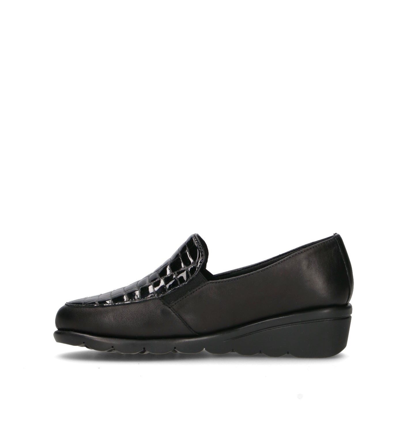 VALLEVERDE Mocassino donna nero in pelle