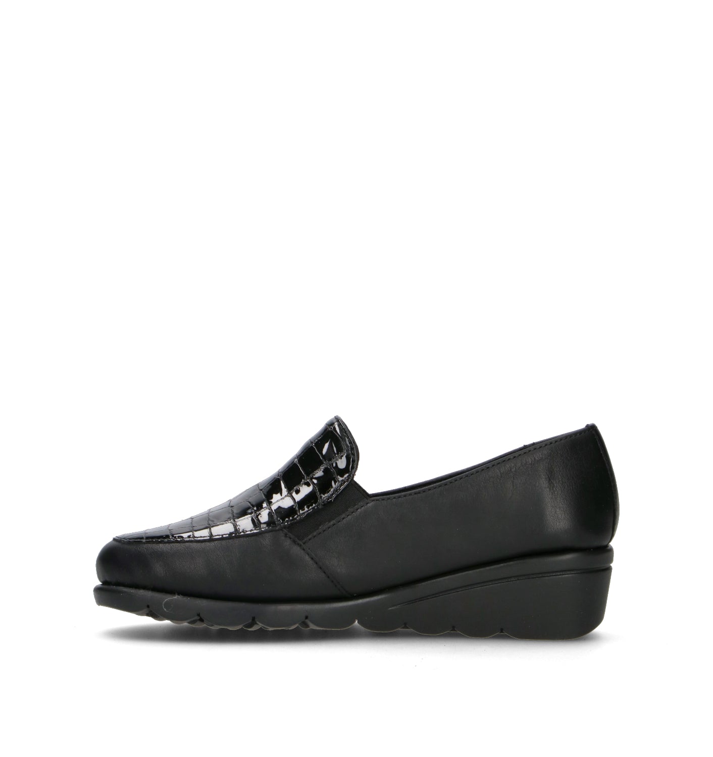 VALLEVERDE Mocassino donna nero in pelle
