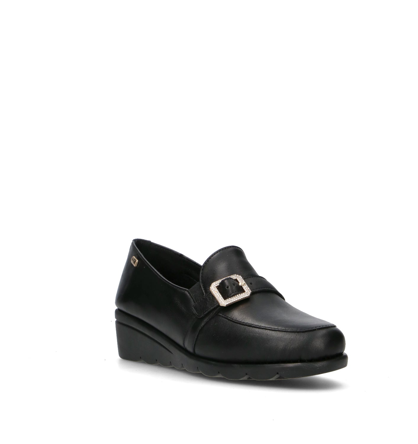 VALLEVERDE Mocassino donna nero in pelle