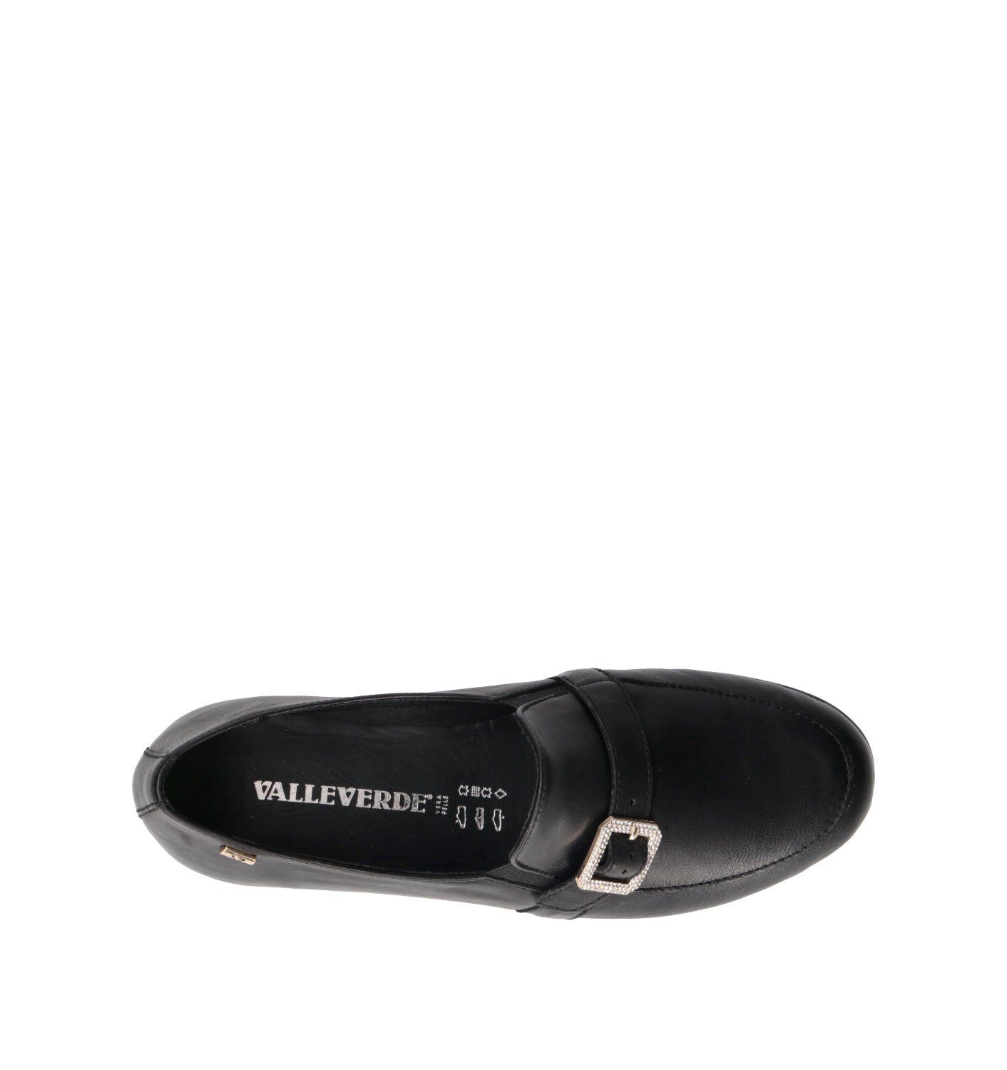 VALLEVERDE Mocassino donna nero in pelle