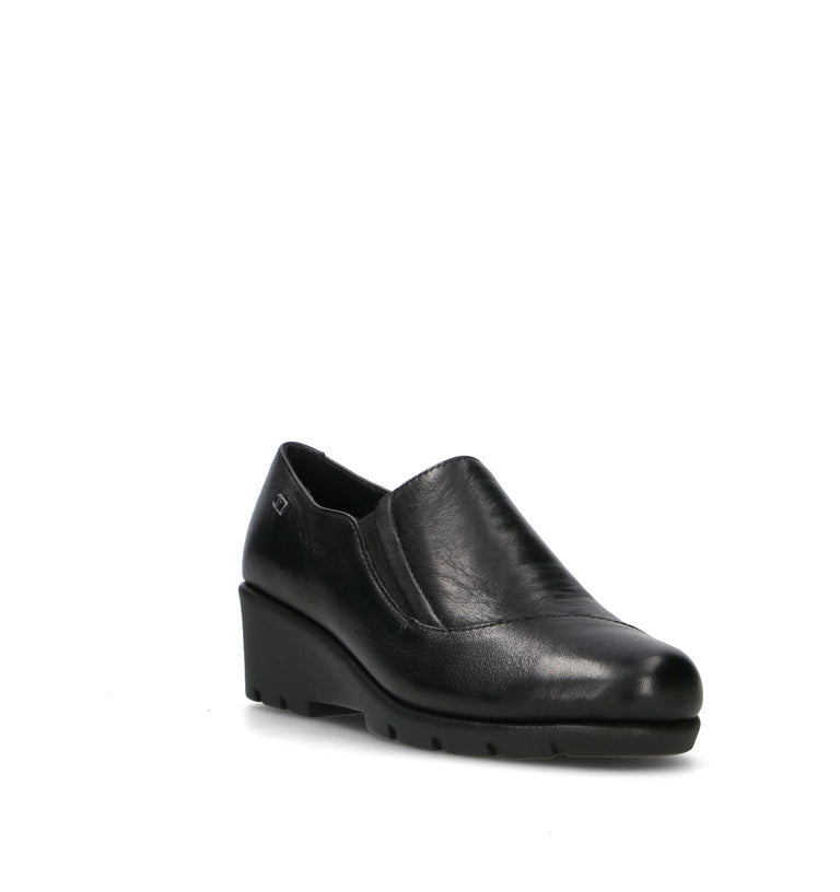 VALLEVERDE Scarpa comfort donna nera in pelle