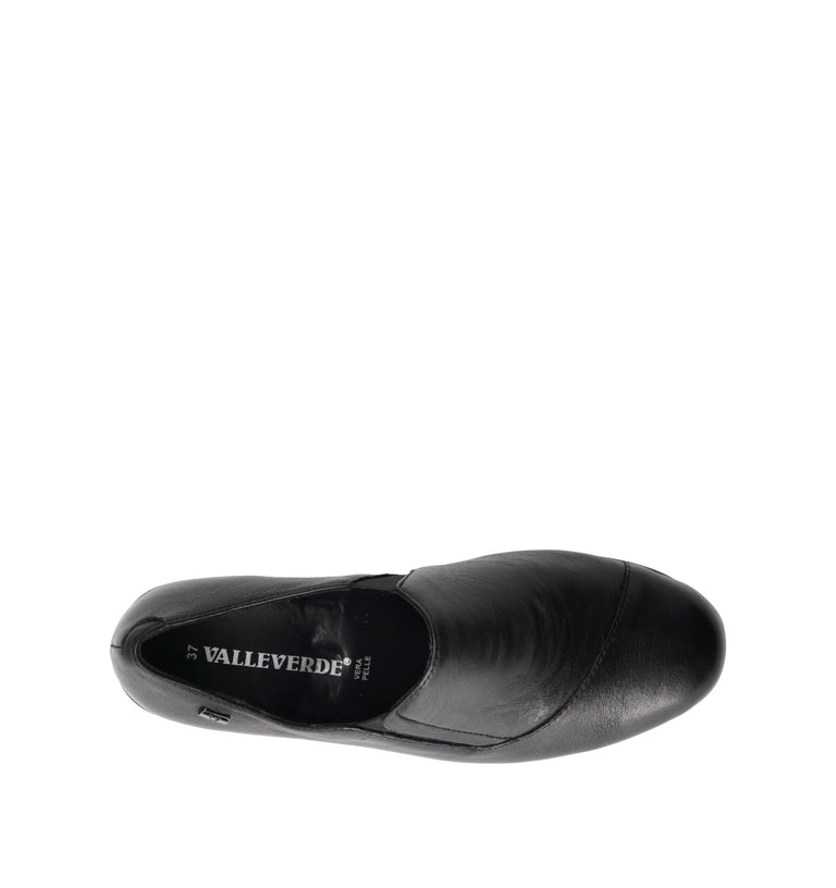 VALLEVERDE Scarpa comfort donna nera in pelle