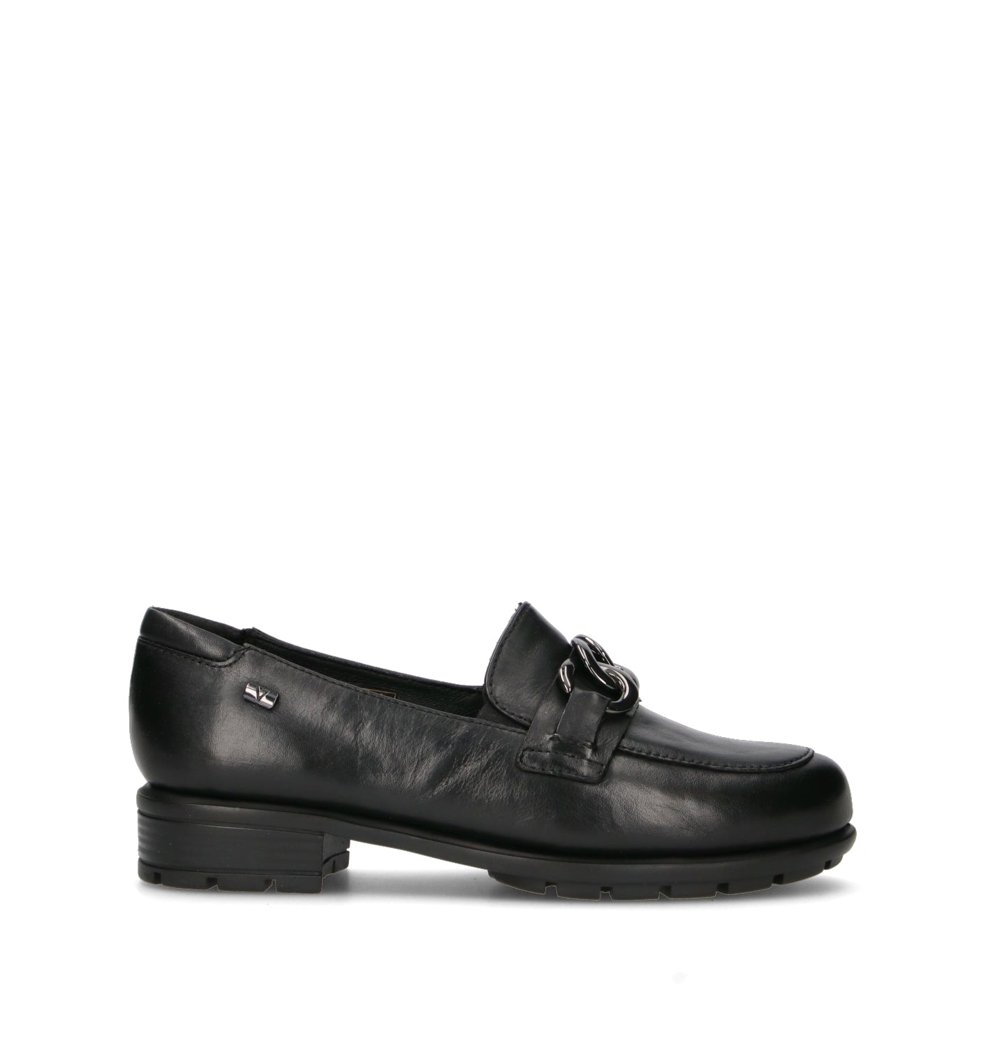 VALLEVERDE Mocassino donna nero in pelle