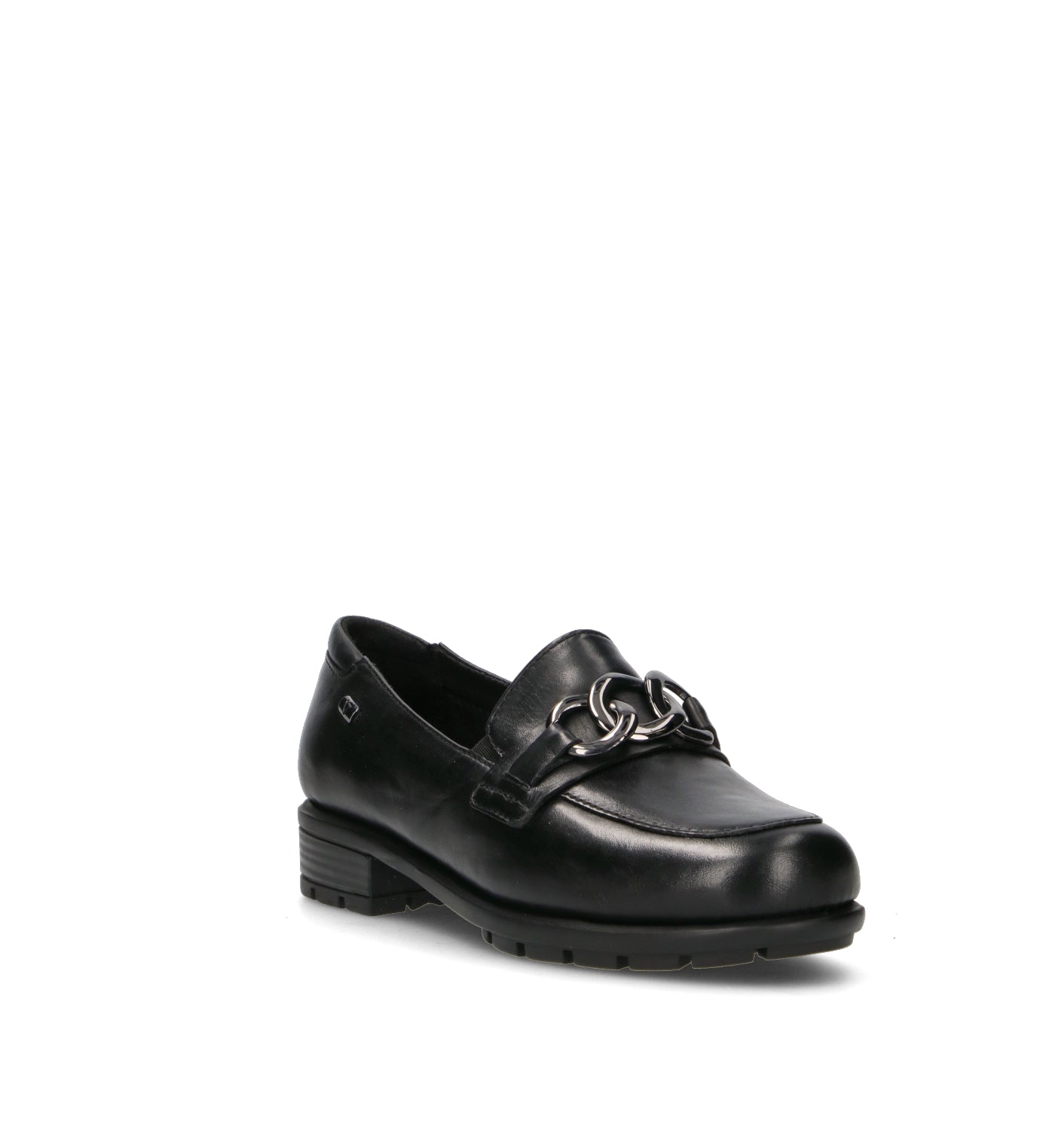 VALLEVERDE Mocassino donna nero in pelle