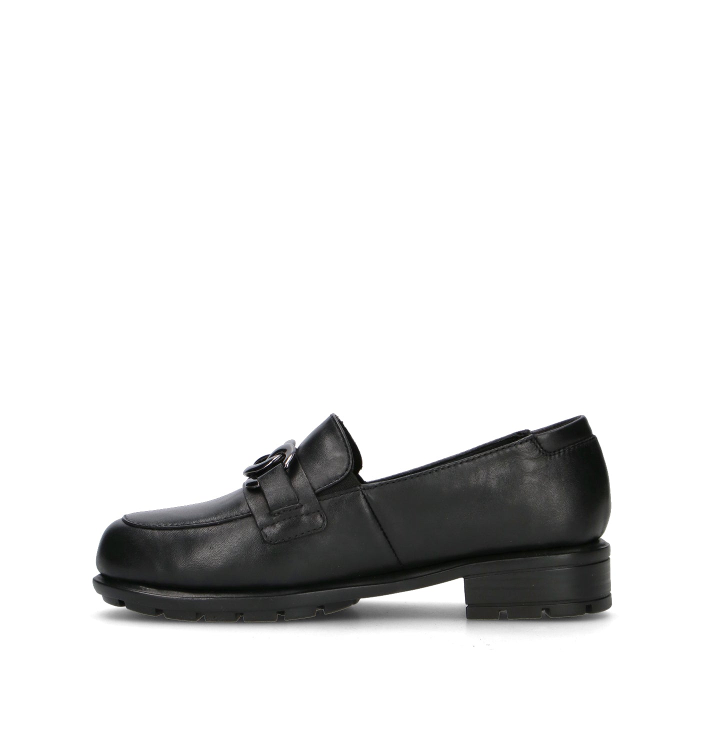 VALLEVERDE Mocassino donna nero in pelle