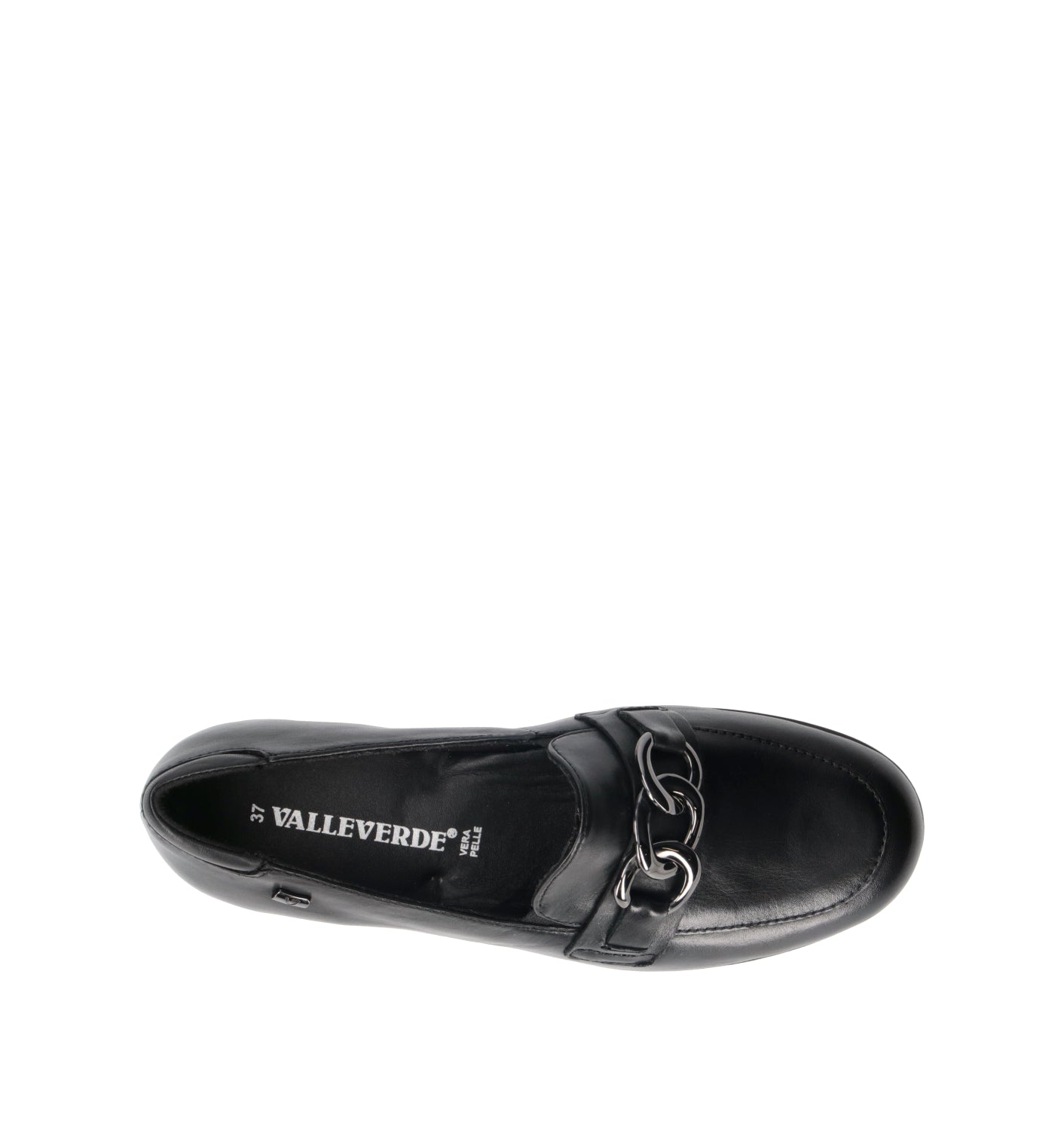 VALLEVERDE Mocassino donna nero in pelle