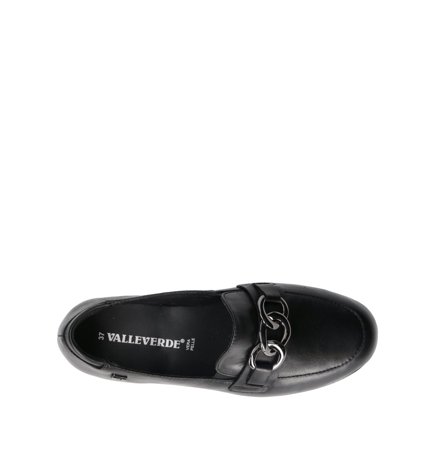 VALLEVERDE Mocassino donna nero in pelle