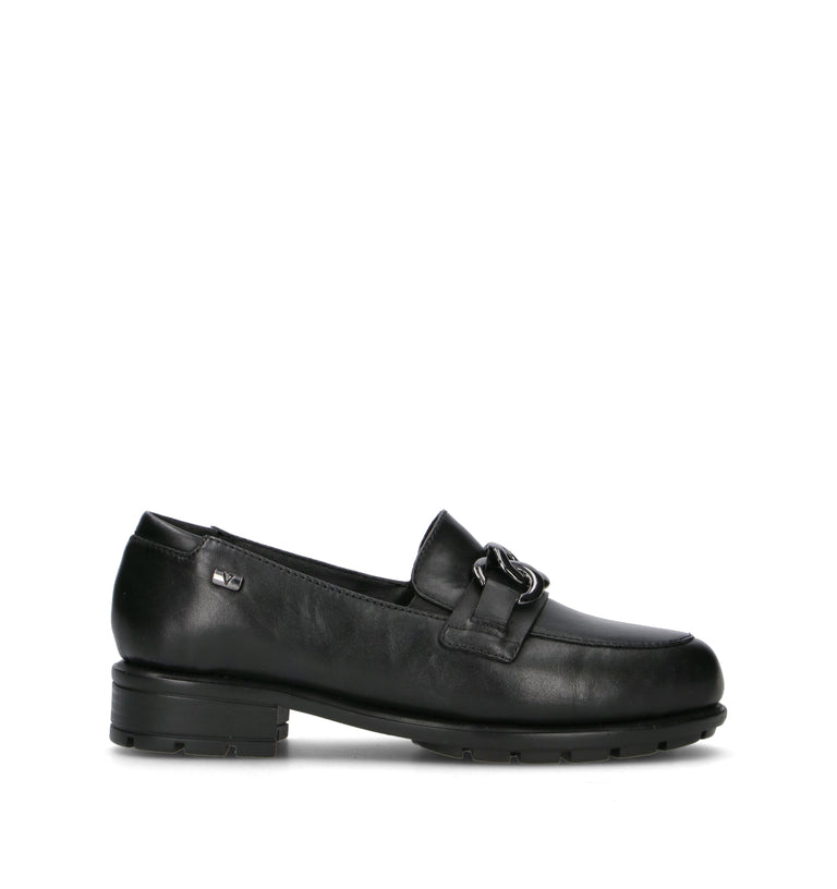 VALLEVERDE Mocassino donna nero in pelle
