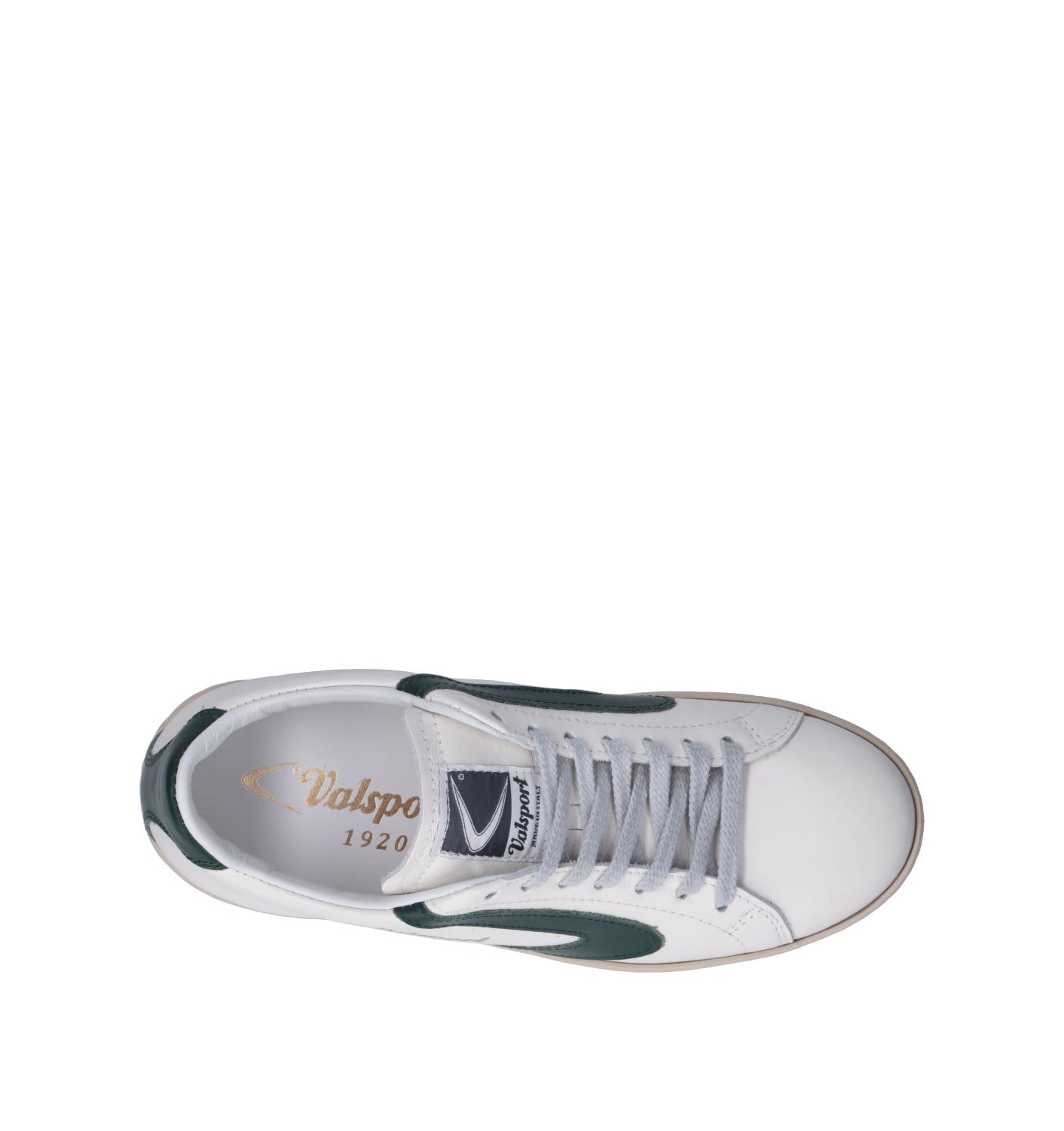 VALSPORT Sneaker donna bianca/verde in pelle