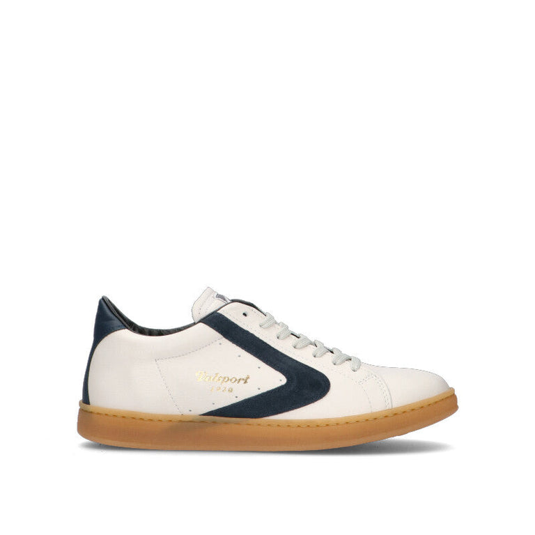 VALSPORT - TOURNAMENT LEATHER HONEY SOLE Sneaker uomo bianca/blu in pelle