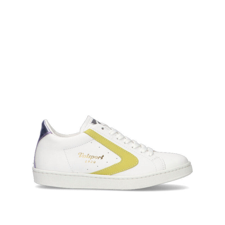 VALSPORT TOURNAMENT Sneaker donna bianca/gialla in pelle