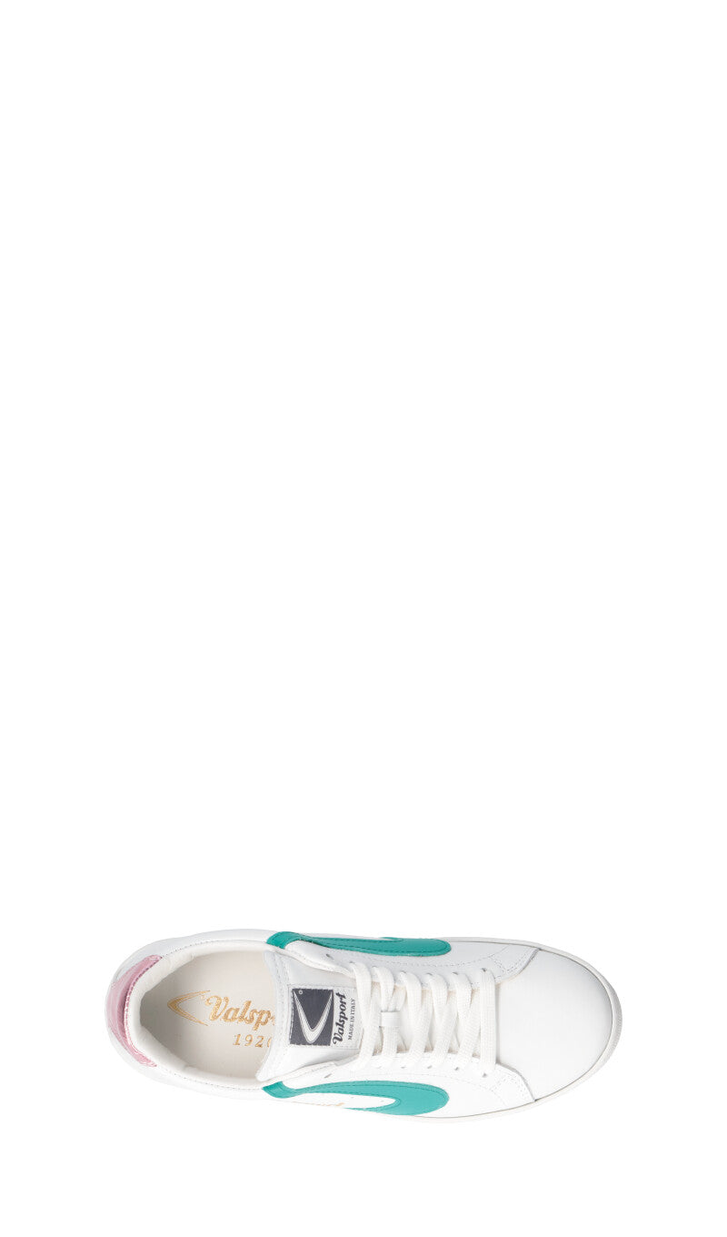 VALSPORT TOURNAMENT Sneaker donna bianca/acquamarina in pelle
